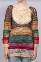 Sweater franjas crochet